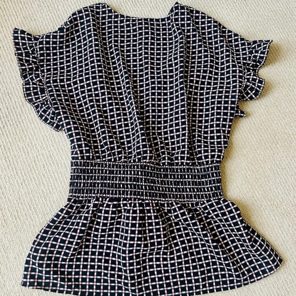 Max Studio Printed Ruffle Sleeve Smocked Tie-Waist - Picture 2 of 8